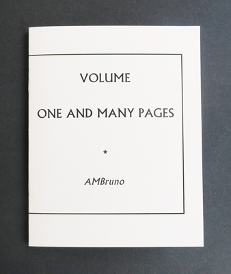 Volume and One and many pages catalogue