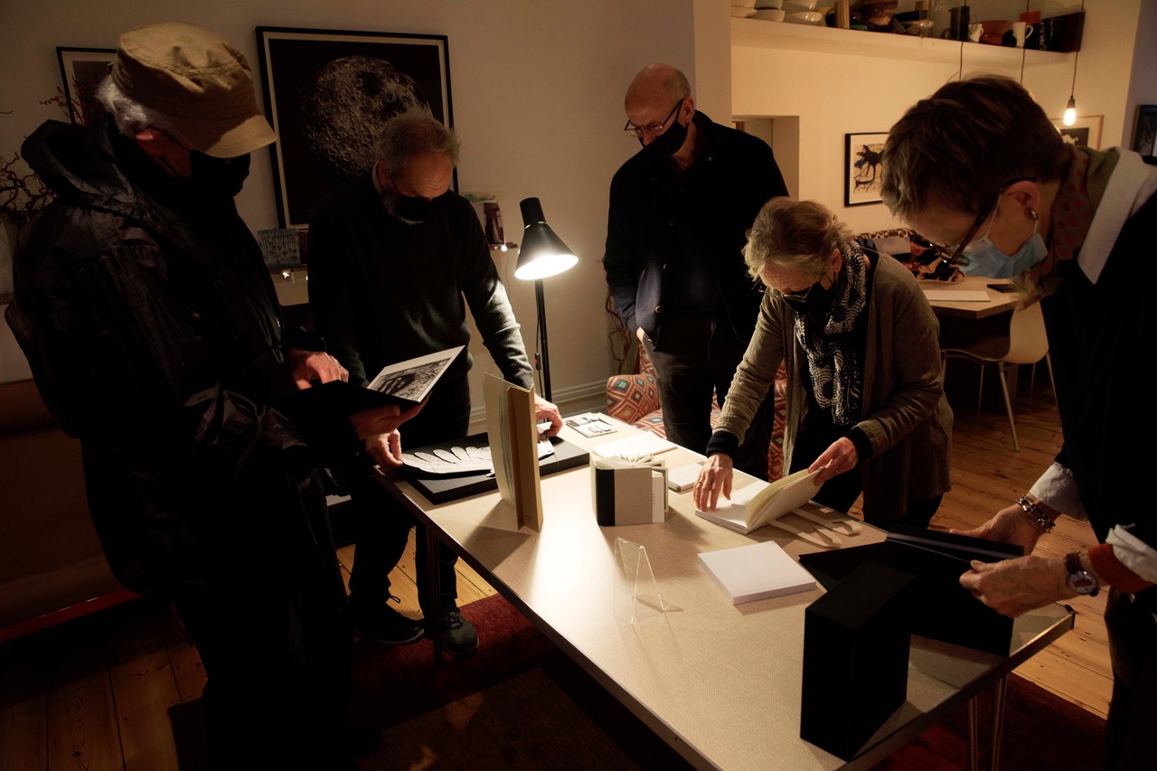 One and many pages at a very private view, London 2021
